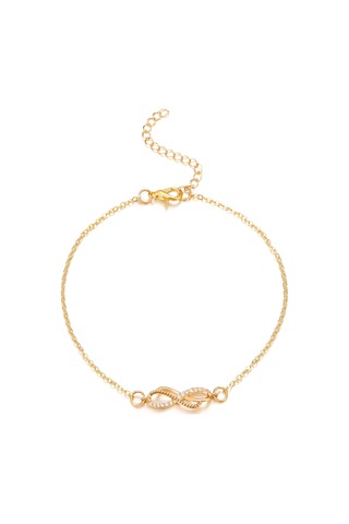 Yaz Plaj Altın Gümüş 8-şekilli Ayak Zinciri Basit Mizaç Bileklik İnce Zincir Kadın Modası Altın