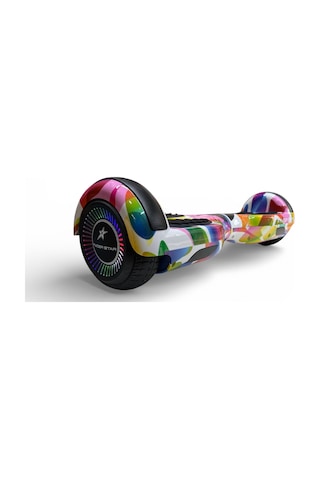 Elektrikli Kaykay Hoverboard Bluetooth Hoparlörlü RS-S5 Rainbow Mix Grafiti