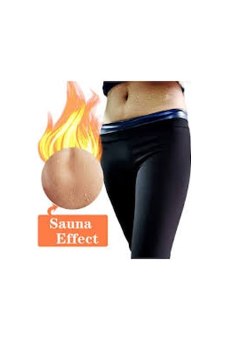 Kadın Hot Power Sauna Etkili Termal Tayt Siyah