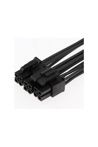 Springsun Cpu Güç Dönüştürücü Kablosu 8pin'den 8+4pin'e 20cm Siyah 18 Awg - Bilgisayar Anakartı Besleme Kablosu Optik