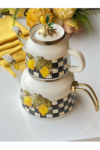 Rossev Amarillo Emaye Çaydanlık Renkli