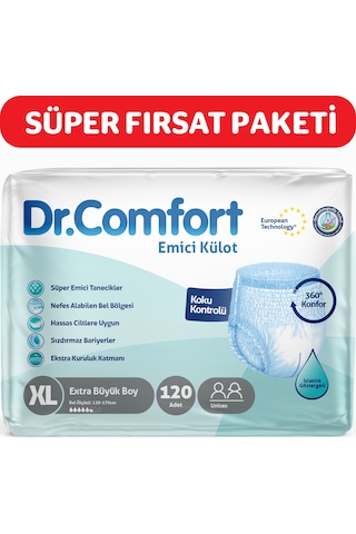 Dr. Comfort Emici Külot Yetişkin Hasta Bezi XL 4 x 30'lu