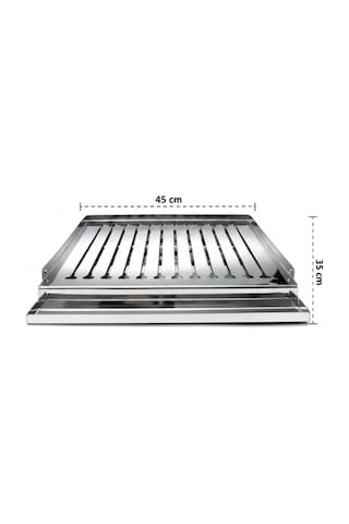 35x45 Kamp Izgarası-yağdanlıklı Krom Izgara-1.5 Mm Kalınlık-açılır Ayak