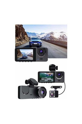Gece Görüşlü Dvr 3 Lensli Araç İçi Sürüş Kamerası Video Kaydedici 65248647