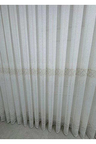 Nivemeshome V-117 Marina Gold 1/2,5 Bambu Tül Perde Çok Renkli