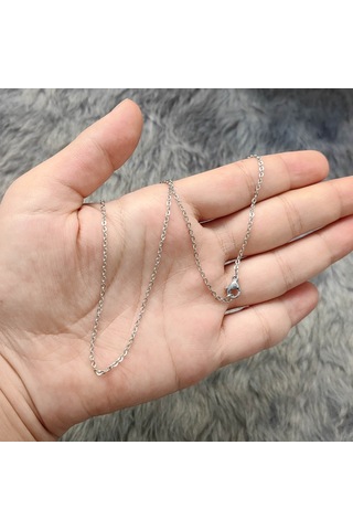 Chavin 45 Cm. 1.5 Mm. Bayan Çelik Kolye Zinciri Ap81 Beyaz