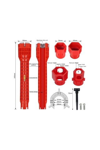 Besthome1 14-in-1 Evsel Kran Ve Lavabo Anahtarı - Mutfak/tuvalet Boru Kurulumu İçin Çok Fonksiyonlu Alüminyum Araç Diğer