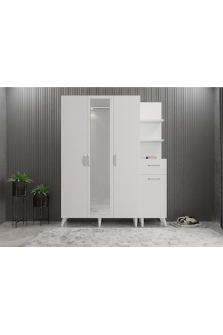 Açelya Portmanto Vestiyer Ayakkabılık M3- B 140cm - Montaj Dahil