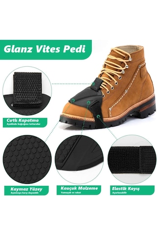 Glanz Motosiklet Ayakkabı Koruma Pedi Motor Vites Pedi Ayakkabı Bot Koruma Kauçuk Vites Değiştirici
