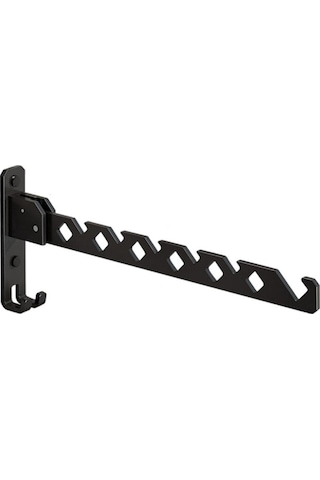 Yaleker Duvar Tipi Çekirdekli Kurutma Rafı - Açılır-kapanır, Açı Ayarlanabilir, Yüksek Dayanıklı - Banyo, Balkon, Çamaşır Odası İçin Siyah Siyah