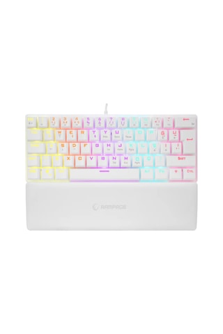 Rampage Ally K11 Beyaz Rainbow Q Bilek Destekl Red Switch Gaming Oyuncu Klavye