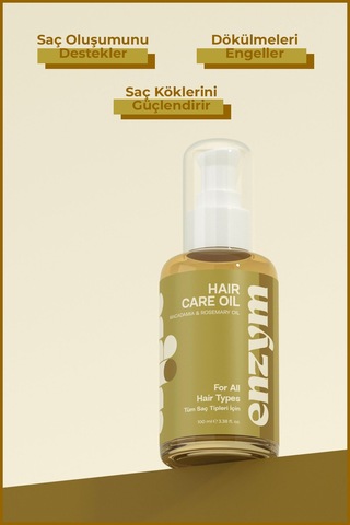 Enzym Cosmetıcshızla Uzama Etkili, Onarıcı Kompleks Doğal Saç Bakım Yağı 100 Ml Macadamia Ve Biberiye Yağı