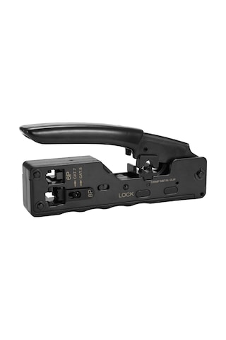 Samdoo "çok Fonksiyonlu Rj45 Rj11 Rj12 Konektör Sıkma Pensesi - Cat7, Cat6, Cat5 Uyumlu" Siyah