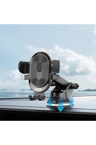 Go Des Gd-hd353 360 Derece Dönebilen Vakumlu Tasarım Araç İçi Telefon Tutucu Siyah Siyah