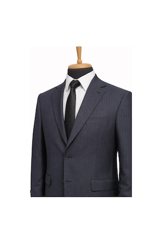 Dekosan Erkek Regular Fit Baba Çizgili Takım Elbise - 7554 Lacivert