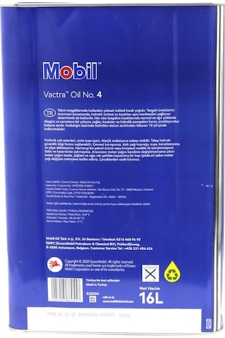 Mobil Vactra Oil No:4 Yüksek Kızak Yağı 16 L
