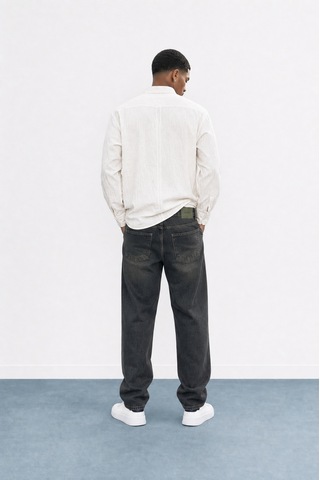 Respire Erkek Washed Baggy Pantolon Tint Mavi