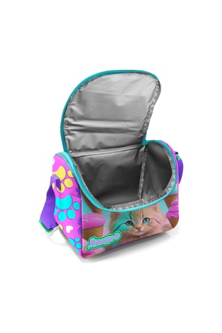 Minosso Kedi Desenli Kız Çocuk Thermo Beslenme Çantası 3001 Sarı