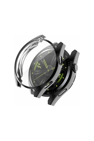 Huawei Watch Gt3 46mm Silikon Kapak Kılıf Ekran Koruyucu Siyah