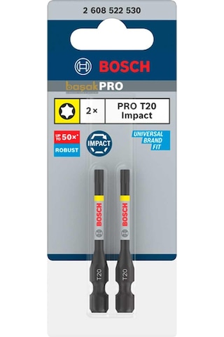 Bosch Pro Impact T20 Torx Vidalama Ucu 55 Mm 2'li 2608522530