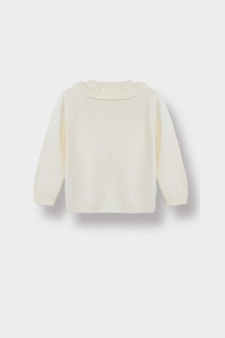 Defacto Kız Bebek Fırfırlı Yaka Hırka F2638a525auer134 Ekru