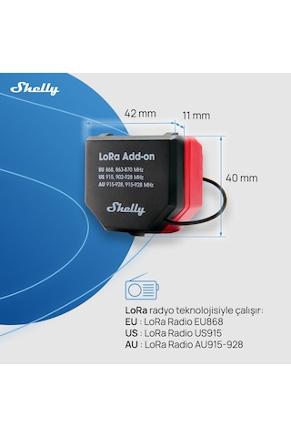 Shelly Lora Add-on Uzun Menzilli İletişim Modülü