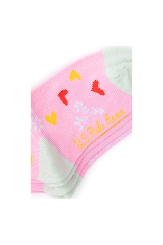 U.s. Polo Assn. Kız Çocuk Pembe Çorap Soket 50298854-vr041 Pembe