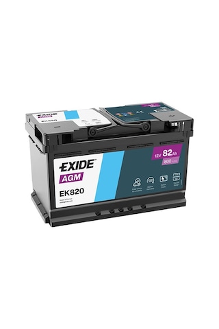 Exide Ek820 12v 82ah 800a Start Stop Agm Akü Üretim Tarihi:2025