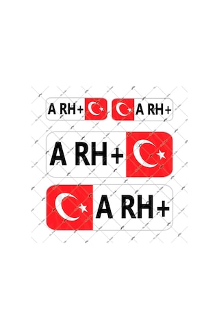 Bay Etiket Bt03 Reflektif A Rh Pozitif (+) Kan Grubu Sticker Seti