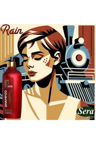 Rain Protein & Argan Saç Kremi 800 ML + Keratin Saç Kremi 500 ML