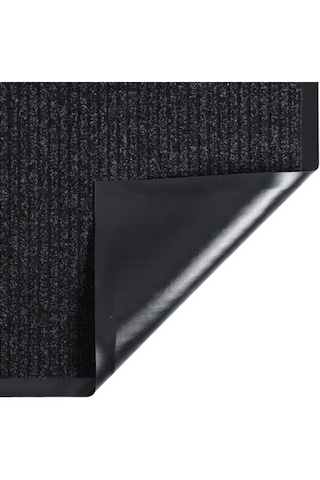 Oluklu Siyah Çamur Kazıyıcı Sıyırıcı Kapı Önü Paspası 60x90