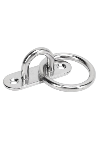 2'li Halkalı Mapa. Paslanmaz Krom. 2 Delikli 6mm