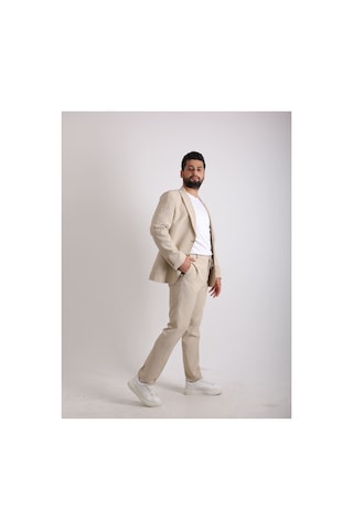 Fashion Plaza Yazın En Favori Kumaşı Gofre Kumaş Spor Takım Elbise Bej