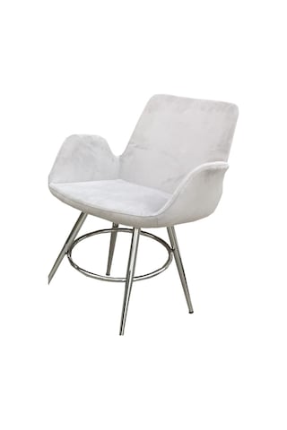 Bengimobilya Sandalye Maki Kollu Krem Model Dökme Sünger Metal Transmisyon Çel