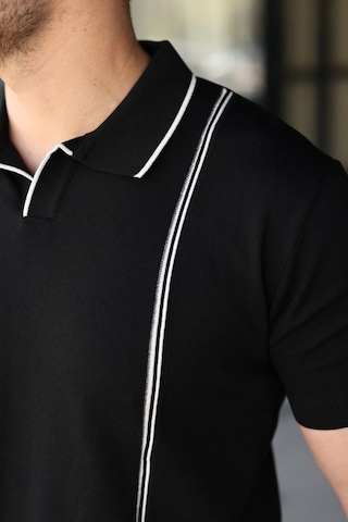 Butik İstanbul Erkek Çizgi Detaylı Yakalı Triko Tişört Koyu Bordo