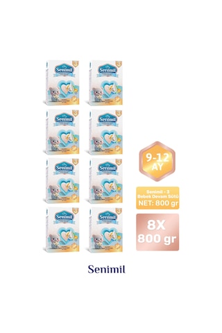 Senımıl 3 Bebek Devam Sütü 800 G 8 Adet