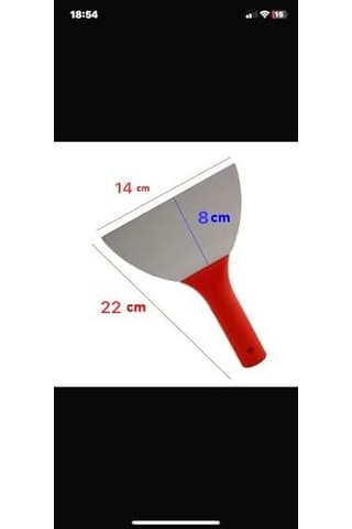 Plastik Saplı Metal Spatula Sıva Duvar Macun Boya Kazıma Ispatulası 14 Cm Takılabilir Sap 0