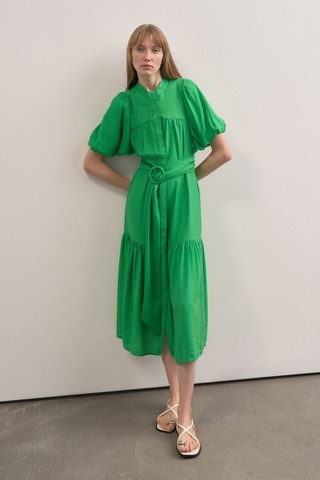 Mathilda Store Kadın Balon Kol Maxi Elbise