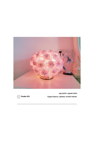 Aurora İskandinav Gül Masa Lambası, Yaratıcı Ve Temel Pembe Açık Pembe