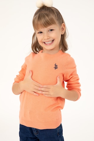 U.s. Polo Assn. Kız Çocuk Somon Melanj Kazak /triko 50293586-vr254 Somon Melanj