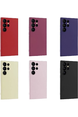 Noktaks Samsung Uyumlu Galaxy S24 Ultra Kılıf Mat Renkli Esnek Premier Silikon Kapak Lacivert