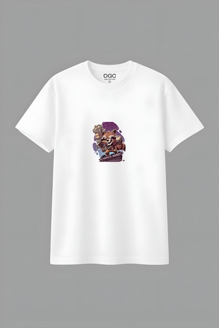 Ogc Racoon Unısex T-shırt Beyaz