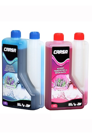 Carsa Karavan Tuvalet Kimyasalı Koku Önleyici Atık Parçalayıcı Klozet Temizleyici + Tuvalet Temizletici ve Sifon Suyu  x 1 L