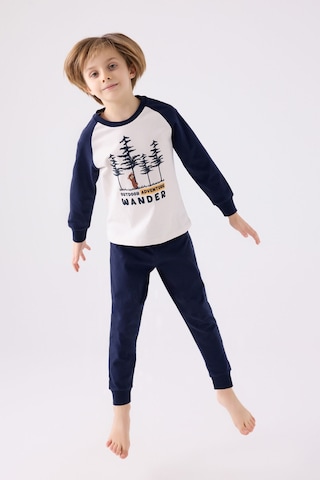 Rolypoly Erkek Çocuk Beyaz Pijama Takımı Rp3450-c-v1