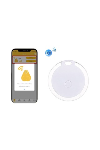 Sones 2 Adet Hyc-05 Yuvarlak Bluetooth Kayıp Önleyici Cihaz Cep Telefonu Anahtarı İki Yönlü Nesne Bulma Alarmı Beyaz