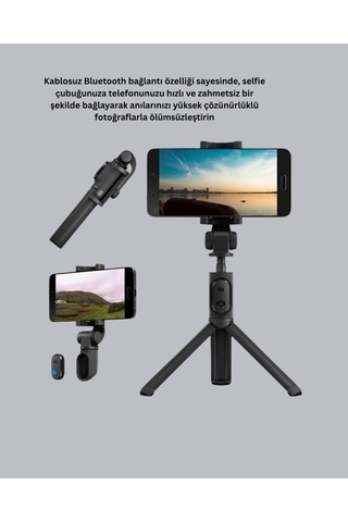 Bluetooth - 547 - Selfie Çubuğu 360 Dönebilen Başlık, - Ece-umay - Kablosuz Bağlantı