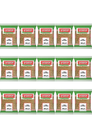Yazar Yeşil Mercimek 15 x 900 G