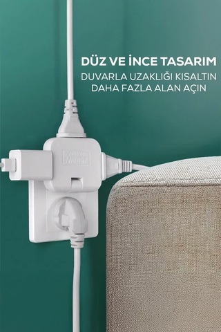 Katlanır Priz 3 Gözlü Belirtilmemiş