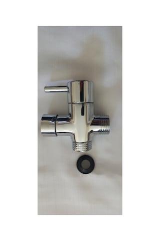 Duş Robotu Yönlendirici Musluk Üç Yollu Musluk 1/2 '' Büyüklüğünde Metalik