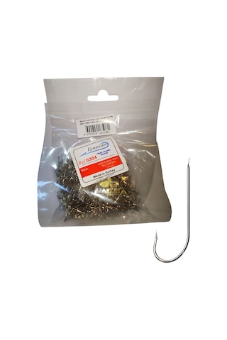 İğnesan 0304 Beyaz Uzun Gövde Düz Olta İğnesi 1000li Paket - No-7 No:7